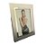 Porta Retrato 10x15cm Aço Inox Prata Fosco/ Borda Espelho - Imagem 1