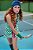 vestido  de TENNIS | nadador SLIM | .  estampa QUADRICULADO TERRA . ÖTA TENNIS CLUB . - Imagem 1