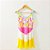 vestido  de TENNIS |MARIA ESTHER| .  estampa GEOMÉTRICOS_AMARELO COM ROSA . ÖTA TENNIS CLUB - Imagem 1