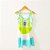 vestido  de TENNIS |MARIA ESTHER| .  estampa GEOMÉTRICOS_VERDE LIMÃO COM AZUL . ÖTA TENNIS CLUB - Imagem 2