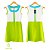 vestido  de TENNIS |BIA| .  estampa wimbledon _ ÖTA_ VERDE LIMÃO TURQUESA . ÖTA TENNIS CLUB - Imagem 1
