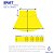 saia de TENNIS |RADU| .  estampa GEOMÉTRICOS AMARELO COM ROSA . ÖTA TENNIS CLUB - Imagem 3