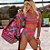 raqueteira mochila  de cordinha para  tennis e beach tennis ÖTA _ GEOMÉTRICOS VERMELHO COM VERDE - Imagem 2