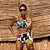 HOT PANT PARA BEACH TENISTA/SURF .  estampa GEOMÉTRICOS PRETO COM BRANCO . ÖTA TENNIS CLUB - Imagem 1