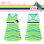 vestido de TENNIS e B.T | nadador OSAKA . DONA ZEBRA FLUOR . SAVANA . ÖTA TENNIS CLUB - Imagem 2