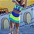 saia de TENNIS |RADU| .  estampa GEOMÉTRICOS  ROXO COM AMARELO FLUOR . ÖTA TENNIS CLUB - Imagem 4
