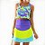 CROPPED MODELO SABALENKA _ GEOMÉTRICOS ROXO E AMARELO FLUOR . ÖTA TENNIS CLUB - Imagem 1