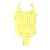 MAIÔ LUA (BODY) ADULTO . estampa GARÇA-REAL YELLOW . OTA . - Imagem 1
