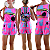 SHORT FREEDOM - GEOMÉTRICO POP ART . ROSA . RUN LIKE A GIRL . ÖTA TENNIS CLUB - Imagem 2