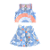 CROPPED MODELO SABALENKA _ AZUL E PÊSSEGO . ÖTA TENNIS CLUB - Imagem 1