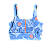 top de TENNIS |SAKKARI . estampa GEOMÉTRICO AZUL COM PÊSSEGO . ÖTA TENNIS CLUB - Imagem 1