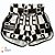 SHORT FREEDOM -estampa CHESS_BLK1_BAUHAUS . ÖTA TENNIS CLUB - Imagem 1