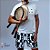bermuda de TENNIS E BEACH TENNIS: modelo |FEDERER| . estampa CHESS_BLK1_BAUHAUS . ÖTA TENNIS CLUB - Imagem 2