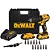 Parafusadeira Furadeira de Impacto Brushless 1/2 Pol. com 2 Baterias 20V Li-Ion Carregador Bivolt e Maleta + Adaptador Angular 14 Peças DWPVTC14 - Dewalt K7849 - Imagem 1