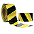 FITA DE SINALIZAÇÃO ZEBRADA PRETO/AMARELO 65X180M - Imagem 1