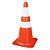 CONE PARA SINALIZAÇÃO LARANJA/BRANCO - 50CM - Imagem 1