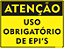 PLACA ATENÇÃO USO DE EPI - Imagem 1