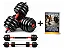 Kit Halteres 6 em 1 Ajustável Musculação até 40kg com Kettlebell – Preto e Vermelho - Imagem 1