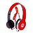 Headphone M com Fio e Microfone Vermelho - Imagem 1