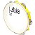 Pandeiro ABS Batuka em Inox 10 " Amarelo - Imagem 2