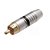Plug RCA Estriado Listra Preta - Imagem 1