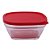 Pote Vidro Em Casa Tem com Tampa 680ML Vermelho - Imagem 1