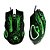 Mouse Gamer X9 Gaming 2400DPI com Fio Preto e Verde - Imagem 1