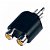 Adaptador 2 RCA F x RCA M MXT - Imagem 1
