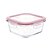 Pote Vidro Hermético Original Glass  525ML Vermelho - Imagem 1