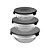Kit 3 Potes Vidro Original Glass GL8000 Preto - Imagem 1