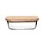 Pote Vidro Hermético Quality House Tampa Bambu 370ML - Imagem 1