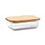 Pote Vidro Hermético Quality House 640ML Tampa Bambu - Imagem 1