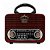 Rádio Portátil Kapbom KA-3179 FM/USB/TF Marrom Escuro - Imagem 1