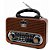 Rádio Portátil Kapbom KA-3179 FM/USB/TF Marrom - Imagem 1