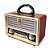 Rádio Portátil Kapbom KA-3312 FM/AM/SW3/USB/SD Marrom e Dourado - Imagem 2