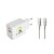 Carregador Turbo Com Cabo Tipo-C Com 2 Entradas 1 USB x 1 Tipo-C X-Cell XC-UR100 1 Metro - Imagem 1