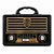 Rádio Portátil Kapbom KA-3312 FM/AM/SW3/USB/SD Marrom e Preto - Imagem 1