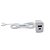 Carregador USB e Tipo-C Com Cabo Prolongador Force Line 1,5 Metros Branco - Imagem 1