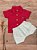 Conjunto Verão Infantil Bermuda e Camisa Vermelha - Imagem 1