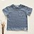 Camiseta Infantil com Bolsinho Azul Listrada - Imagem 1