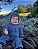 Macacão Soft Infantil Listrado Azul Marinho com Capuz Peluciado - Imagem 2