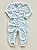 Macacão Soft Infantil Azul Bebê Estampa Ursinhos - Imagem 1