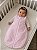 Saco de Dormir Bebê Fleece Cor Rosa Claro Liso - Imagem 1