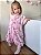 Saco de Dormir Infantil com Pezinho em Fleece Cor Rosa Claro Estampas Arco-Íris - Imagem 1