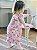 Saco de Dormir Infantil com Pezinho em Fleece Cor Rosa Claro Estampas Arco-Íris - Imagem 2