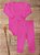 Conjunto Body e Calça Canelado Pink Tamanho 1 a 3 - Imagem 1