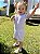 Conjunto Body e Shorts Infantil Canelado Branco - Imagem 2