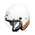 Capacete Kraft Old School Race Branco/Vermelho Brilhante - Imagem 1