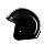 Capacete Lucca Cafe Racer Line Glossy Black White - Imagem 2