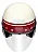 Capacete Smk Retro Jet Branco/Vermelho - Imagem 2
